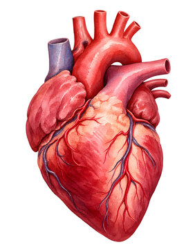 Anatomical Illustration of a Human Heart