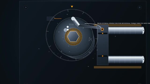 3D engineering animation explaining the internal kinematics and mechanical operation of a rotary combination lock mechanism showing wheel alignment and bolt retraction