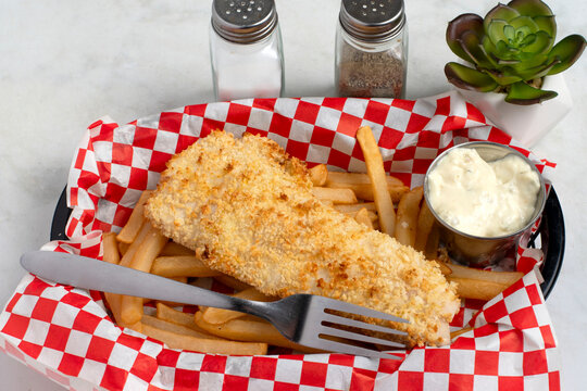  baked haddock  with a side of fries