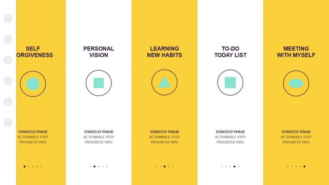 Personal Development and Self Improvement Progress Tracking Infographic Layout
