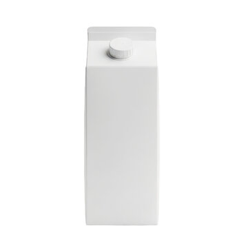 Blank white milk carton package with a screw cap for branding and product design