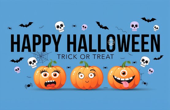 Halloween Party, Spooky Halloween Bash, Costume Halloween Party, Kids Halloween Celebration, Halloween Party Decor, vector background with a set of halloween icons for banners, cards, flyers, social