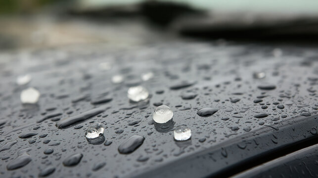 Hail hailstone car rain raindrop wet storm weather damage climate