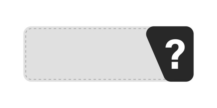 Question mark frame icon in flat style. Asking questions box vector illustration on isolated background. Asking sign business concept.