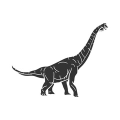 Astrodon Dinosaur Maryland State Symbol Hand Drawn Doodle Stamp Style Vector Illustration © josepperianes