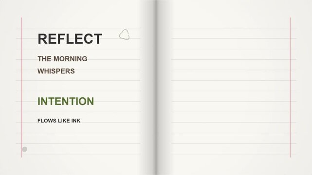 Blank Notebook Page with Red Guidelines for Writing or Drawing