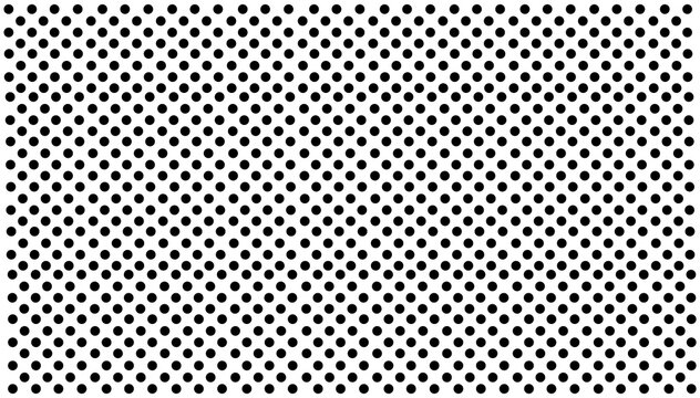 Black and white blurred halftone dot pattern with dense diagonal rows