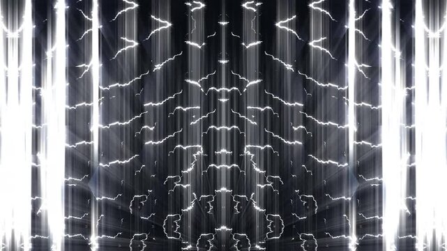 Electric lines forming gothic arches like a cathedral vault, dark architecture seamless vj loop for gothic and dark wave stages