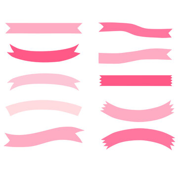 Simple pink  banner illustration 