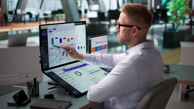 Procurement Manager Analyzes Supplier Performance On Laptop