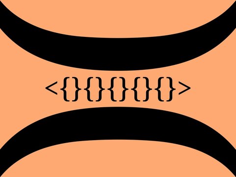 vector illustration of digital curved lines sketch like zipper
