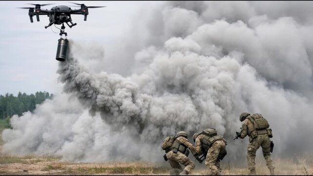 Military personnel standing outside a helicopter, likely preparing for a mission or transporting supplies