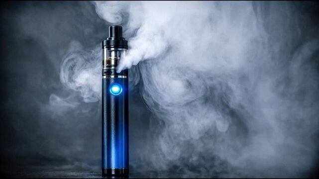 A modern electronic device with smoke emanating from it