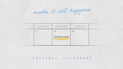 Minimalist Calendar Moment