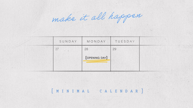 Minimalist Calendar Moment