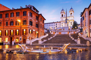 The Spanish Steps in Rome, Italy in the early morning 638 © Richard Kovacs photo