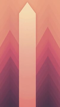 Vertical abstract geometric gradient background video loop in pink and purple colors