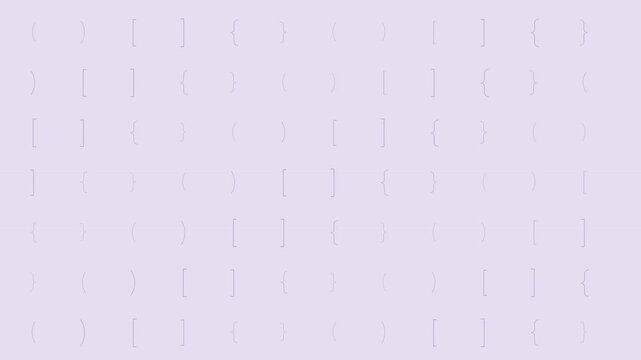 Soft lavender mist breathing bracket grid background with gentle seamless motion