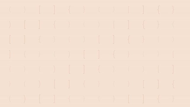 Soft peach beige breathing bracket grid background with gentle seamless motion