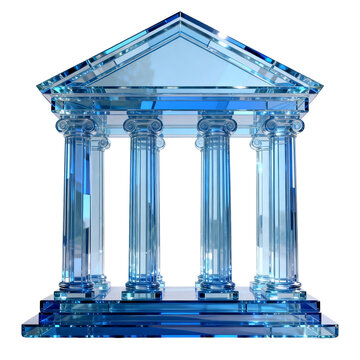 [Transparent Background PNG]Crystal Ionic Order Ancient Greek Style Temple Model