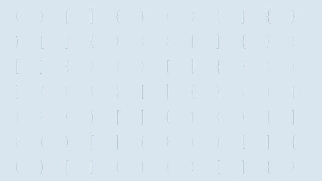 Soft powder blue breathing bracket grid background with gentle seamless motion