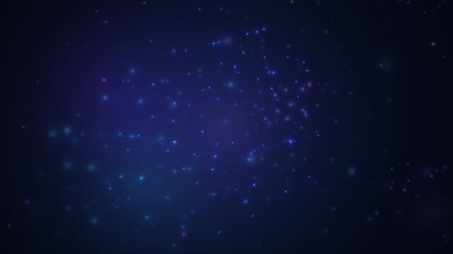 neural network deep learning nodes pulsing in cyberspace loop