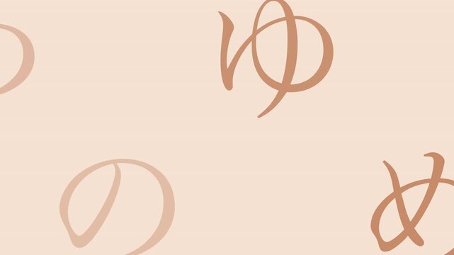 Soft peach beige oversized cropped hiragana editorial background with gentle seamless motion