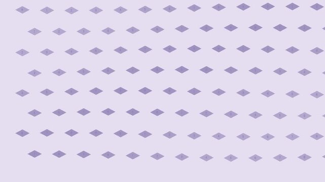Soft lavender mist isometric number block background with gentle seamless motion