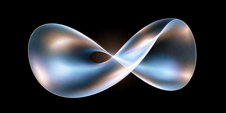 Abstract overlapping sine waves with blue and gold gradients on black background