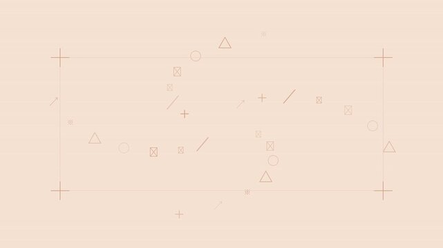 Soft peach beige editorial proof mark layout background with gentle seamless motion