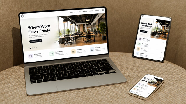 Responsive Website Promo Multi Device Scene