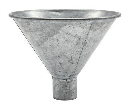 Vintage metal funnel png industrial metal funnel isolated transparent background image