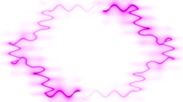 Abstract Purple Wave Frame: Digital Art