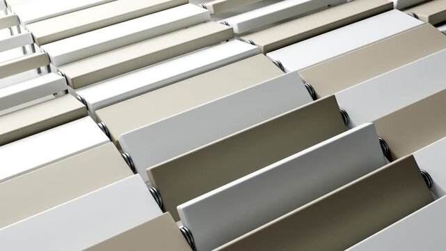 Metal slats form an elegant geometric background in a seamless loop