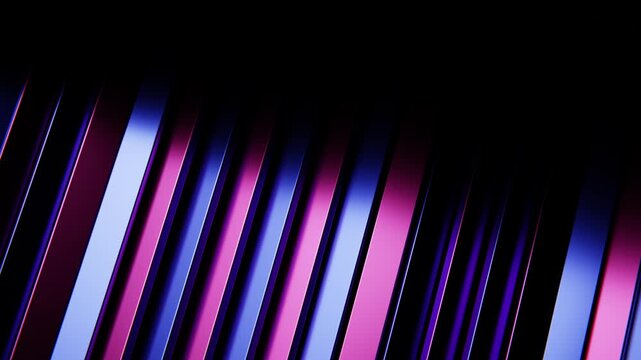 Magenta and violet glowing slats form a bold abstract background in a seamless loop