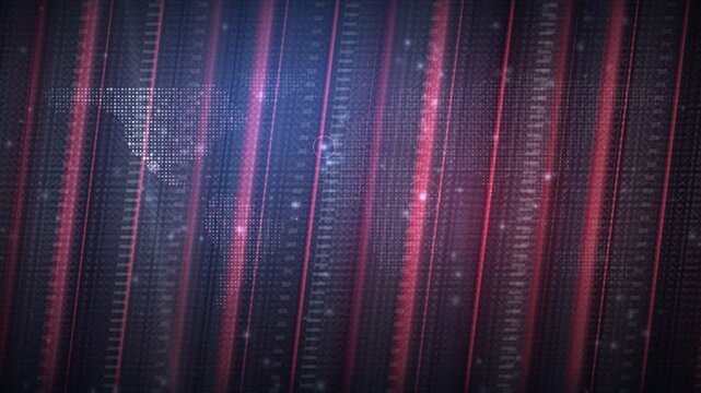 Abstract Digital Cyber Security Background with Binary Code and Red Lines