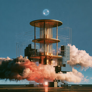 Quantum Computing Creative Concept Illustration