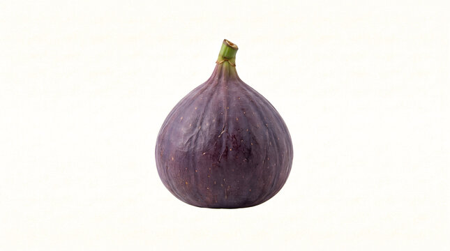 Fresh purple fig is displayed upright isolated on a clean transparent background for culinary purposes.