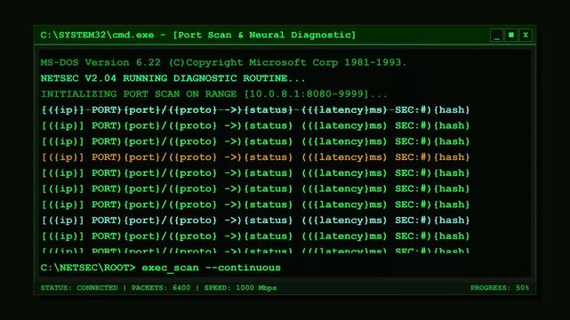 Retro Cyber Security Port Scan Command Line Interface