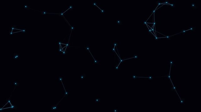 Space constellation patterns seamless looping animation for cosmic