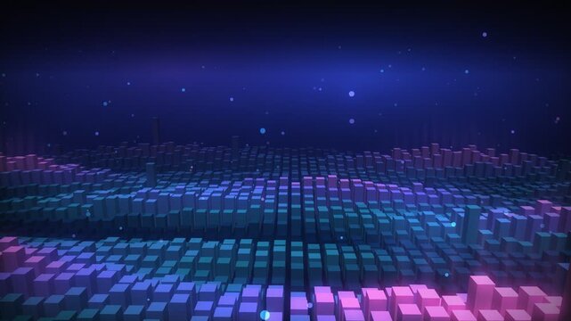 Abstract futuristic audio visualizer sound waves 4k loop