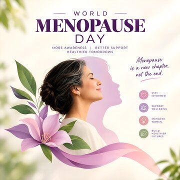 Woman relaxing during world menopause day celebration