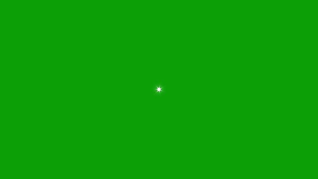 Sparkling star twinkle glitter animation, 4K white blinking light overlay, glowing vector doodle sparkle, festive holiday decoration, green screen & transparent alpha channel...