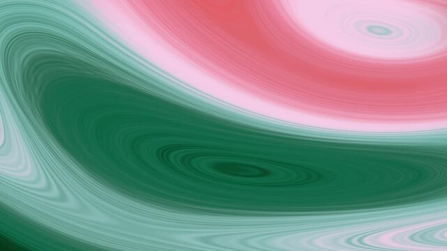 Emerald and Coral Zoisite Mineral Wave Animation