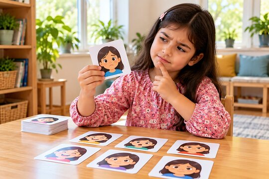 Child Learning Emotion Recognition With Picture Cards