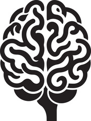 Fototapeta premium Abstract stylized human brain icon illustration