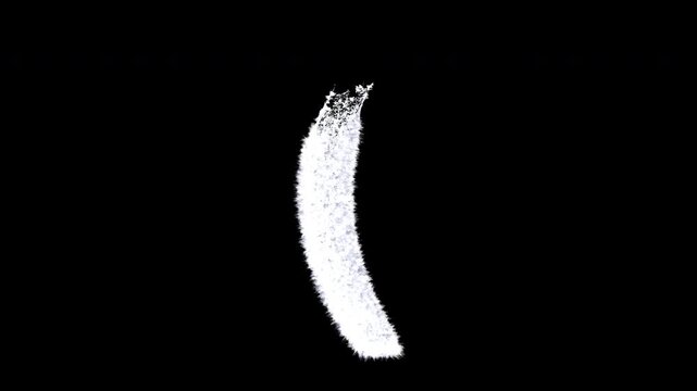 Animated Snowy Christmas Symbol open parenthesis , Winter Frost and Ice Crystal Alphabet Animation