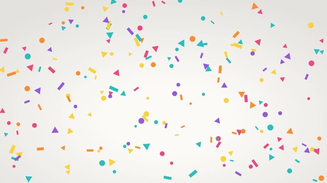 Warm scattered confetti texture loop with diagonal motion