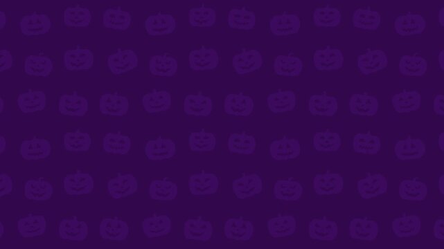 Purple Halloween pumpkin pattern seamless 4K loop