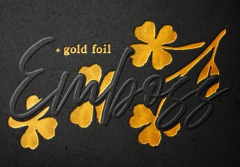 Embossed And Debossed Foil Template For Poster And Social Media Design